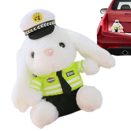 Polizei Kaninchenfelder - niedliche Plüschpuppe, dekoratives Accessoire | Polizei Kaninchen für Auto, Motorrad und Geschenke für Kinder und Spielzeugliebhaber von Xinhuju