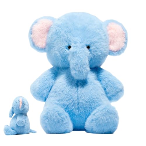 Xinhuju Elefanten-Plüschtier, Elefanten-Stofftier - Blaue Elefanten-Plüschpuppe | Elefanten-Plüschpuppenspielzeug, 30 cm großes Cartoon-Elefant-Plüschtier von Xinhuju