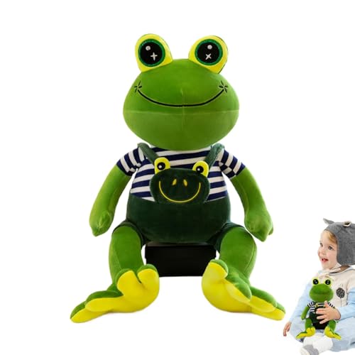 Xinhuju Frosch-Stofftier, Frosch-Plüschtier – beruhigende Plüschpuppe – Stofftier-Wurfkissen, niedliche Tierpuppen-Plüschtiere für Mädchen, weiches Spiel von Xinhuju