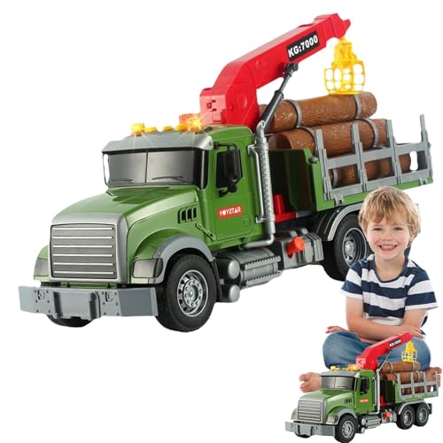 Xinhuju Legname -LKW -Spielzeug, Spielzeug Togun Truck Toy Trucks, Zungenspielzeugspielzeugwagenwagen mit 3 Mülldose von Xinhuju