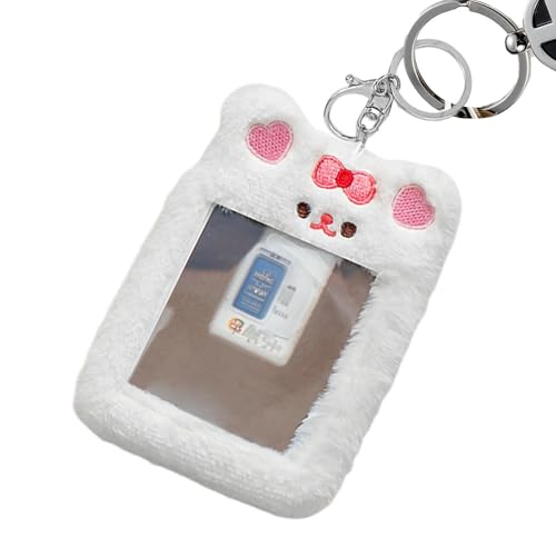 Xinhuju Niedliche Plüsch -Fotokartenhalter N | Idol -Karte -HEISE Foto COUND Habe Tastatur - 5.31 * 3,7 Zoll Key Ring Wallet Name Tag Halter Frauen, Studenten, von Xinhuju