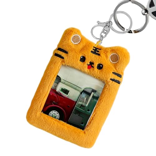 Xinhuju Niedliche Plüsch -Fotokartenhalter N | Idol -Karte -HEISE Foto COUND Habe Tastatur - 5.31 * 3,7 Zoll Key Ring Wallet Name Tag Halter Frauen, Studenten, von Xinhuju