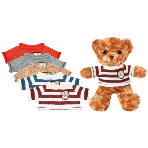 Xinhuju Plüsch Teddybär mit Kleidung, gefüllten Teddybär mit Kleidung, 12 -Zoll, Plüsch Teddybär mit Kleiderkleidern mit ausgestopften Stoffteddybärenkleidern mit Kleidung mit Kleidung Zeug von Xinhuju