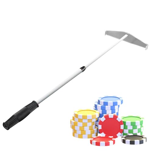 Xinhuju Pokerchip-Sammler – Würfel-Putter-Stick, Poker-Chip- -Chip- | Anti-Stuck-Teleskop-Chip-Rack, Pokertisch-Zubehör, einziehbarer Metall-Chip-, Casino-Zubehör für Casino-Spiele von Xinhuju