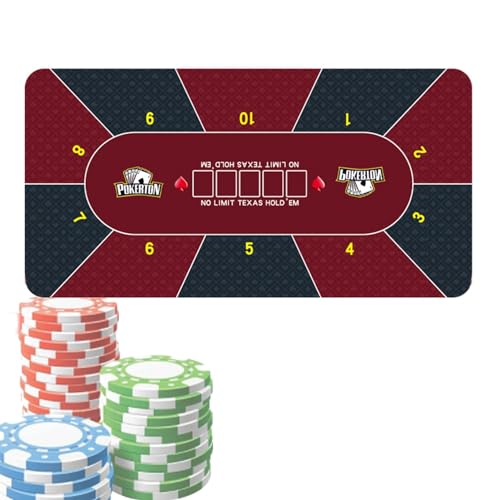 Xinhuju Spieltischhülle – Poker-Tischdecke, Casino Tischdecke | tragbare Poker-Tischdecke mit Art-Deco-Layout-Druck, rutschfeste Pokermatte für Pokerparty von Xinhuju