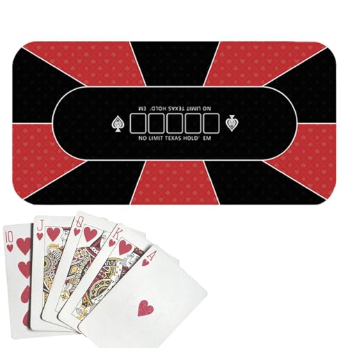 Xinhuju Spieltischhülle – Poker-Tischdecke, Tischdecke | tragbare Poker-Tischdecke mit Art-Deco-Layout-Druck, rutschfeste Pokermatte für Pokerparty von Xinhuju