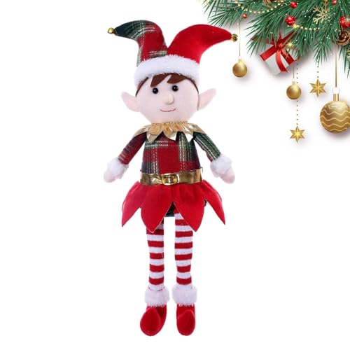 Xinhuju Weihnachtselfenpuppe, Weihnachtselfenpuppe, Sammelpuppe, Regaldekoration – Weihnachtsspielzeugfigur, Schreibtischdekoration, Heimdekoration, Partygeschenke, Weihnachtsdekoration von Xinhuju