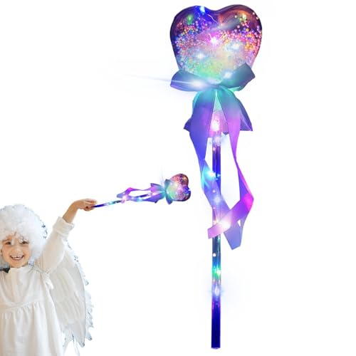 Xinhuju Zauberstäbe für Kinder leuchten | Glühleuchten LED | Handheld Princess Wand Fairy Stick für die Kostümrolle des Mädchens Spiele Cosplay Geburtstag Gunst von Xinhuju