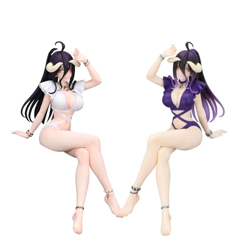 Xinnice Anime Albedo Figur | Cartoon Girl Swimsuit Actionfigur | PVC Sitzendes Modell | Desktop Dekorationen Sammlung für Anime Fans (16cm) von Xinnice