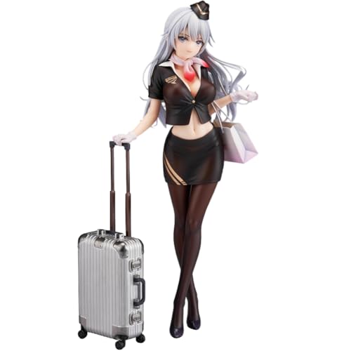 Xinnice Anime Awahara Shiori Figur | Original Painting Girl Stehende Actionfigur | Stewardess-Uniform Ver. | PVC Modell Statue Ornamente Geschenk, 24cm von Xinnice