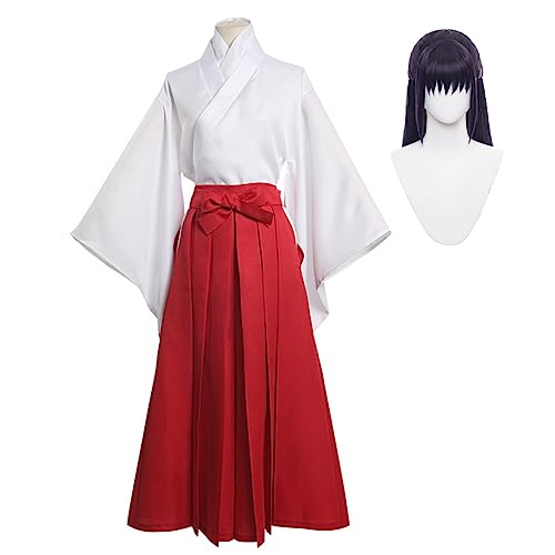 Xinnice Anime Iroi Utahime Cosplay Komplettes Set Anime Miko Cosplay Kostüm Iroi Utahime Halloween Karneval Party Outfit für Unisex von Xinnice