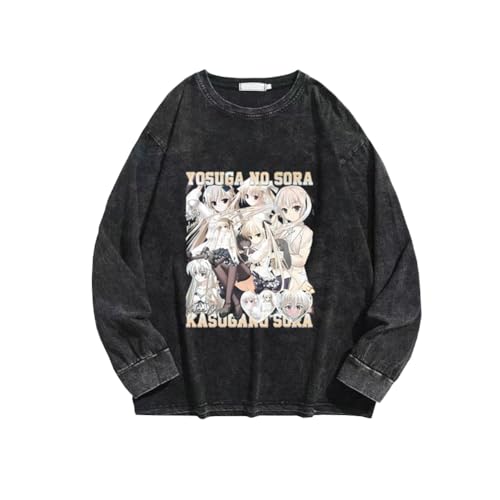 Xinnice Anime Kapuzenpullover Kasugano Sora Sweatshirt Anime Vintage Washed Pullover Freizeit Oversize Xinnice Anime Kapuzenpullover Kasugano Sora Sweatshirt Anime Vintage Washed Pullover Freizeit Oversize von Xinnice