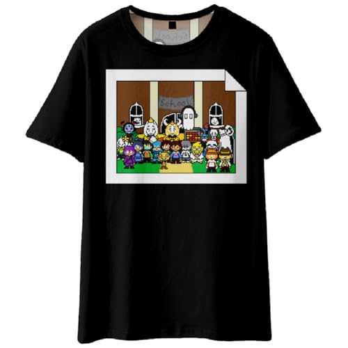 Xinnice Anime Mode T-Shirt für Herren Damen Sans/Flowey Anime Druck T-Shirt Oversize Sport Kurzarm Cartoon Lässige Oberteile Unisex von Xinnice