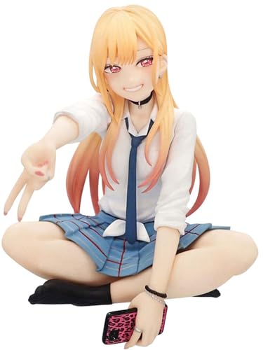 Xinnice Anime My Dress Up Darling Figur, Kitagawa Marin Sitzendes Actionfigur, 10cm PVC Cartoon Girl Statue, Desktop Dekoration Sammlung Modell für Anime Fans von Xinnice