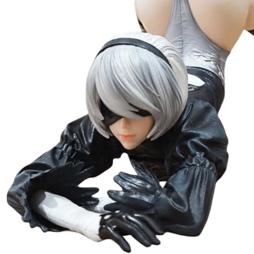 Xinnice Automata 2B Action Figure No.2 Type B Anime Figur Statue Yorha 2B Liegende Körperhaltung Modell 16cm PVC Sammlerstück Ornamente Geschenke von Xinnice