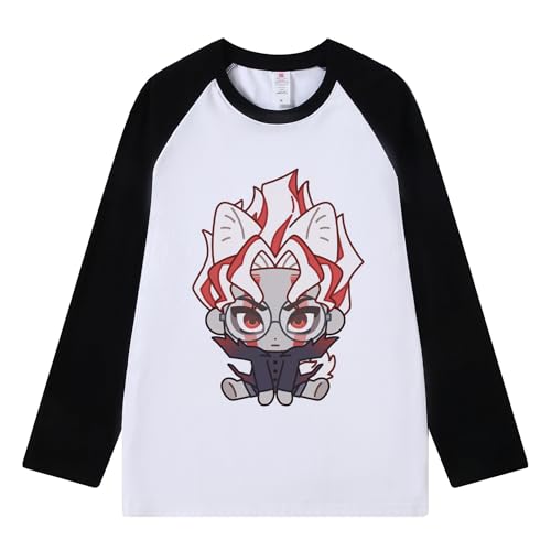 Xinnice Ayase Momo Anime T-Shirt Turbo Granny Long Sleeve Shirt Okarun 3D-Druck Top Frühling Sommer Casual T-Shirt für Herren Damen von Xinnice