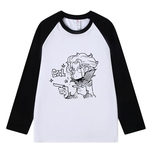 Xinnice Ayase Momo Anime T-Shirt Turbo Granny Long Sleeve Shirt Okarun 3D-Druck Top Frühling Sommer Casual T-Shirt für Herren Damen von Xinnice