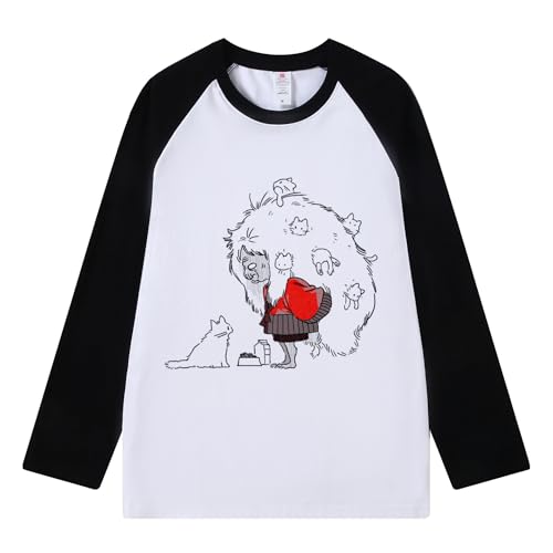 Xinnice Ayase Momo Anime T-Shirt Turbo Granny Long Sleeve Shirt Okarun 3D-Druck Top Frühling Sommer Casual T-Shirt für Herren Damen von Xinnice