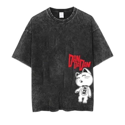 Xinnice Ayase Momo Shirt Anime Vintage Washed Aged T-Shirt Okarun/Turbo Granny Kurzarm Sommer Oversize Schwarz T shirt Xinnice Ayase Momo Shirt Anime Vintage Washed Aged T-Shirt Okarun/Turbo Granny Kurzarm Sommer Oversize Schwarz T shirt von Xinnice