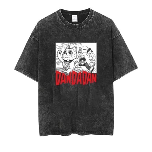 Xinnice Ayase Momo Shirt Anime Vintage Washed Aged T-Shirt Okarun/Turbo Granny Kurzarm Sommer Oversize Schwarz T shirt Xinnice Ayase Momo Shirt Anime Vintage Washed Aged T-Shirt Okarun/Turbo Granny Kurzarm Sommer Oversize Schwarz T shirt von Xinnice