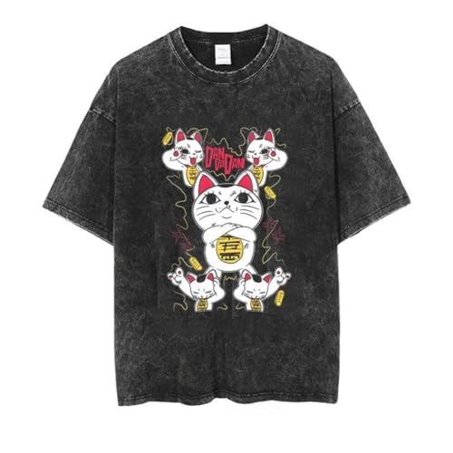 Xinnice Ayase Momo Shirt Anime Vintage Washed Aged T-Shirt Okarun/Turbo Granny Kurzarm Sommer Oversize Schwarz T shirt Xinnice Ayase Momo Shirt Anime Vintage Washed Aged T-Shirt Okarun/Turbo Granny Kurzarm Sommer Oversize Schwarz T shirt von Xinnice