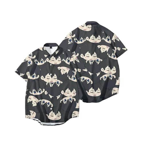 Xinnice Blue Lock Anime Shirt, Chigiri Hyoma/Isagi Yoichi Anime Druck, All-Match Summer Clothes Mode Atmungsaktiv Freizeithemd für Jungen und Mädchen von Xinnice