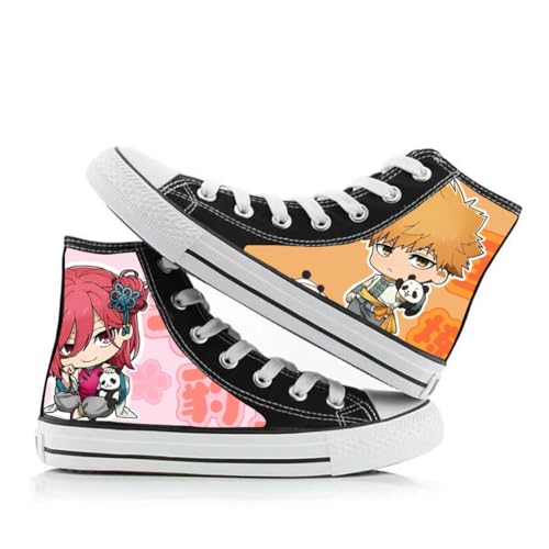 Xinnice Blue Lock High Top Canvas Schuhe Seishiro Nagi Reo Mikage Bedruckte Flache Schuhe Mode Anime Sneaker Schnür Canvas Schuhe für Unisex von Xinnice