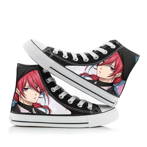 Xinnice Blue Lock High Top Canvas Schuhe Seishiro Nagi Reo Mikage Bedruckte Flache Schuhe Mode Anime Sneaker Schnür Canvas Schuhe für Unisex von Xinnice