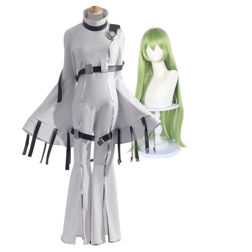 Xinnice Code Geass Lelouch of the Rebellion Cosplay Kostüm, Anime CC Weißes Cosplay Leotard/Perücke für Frauen, Halloween Outfit Anime Party Uniform Xinnice Code Geass Lelouch of the Rebellion Cosplay Kostüm, Anime CC Weißes Cosplay Leotard/Perücke für Frauen, Halloween Outfit Anime Party Uniform von Xinnice