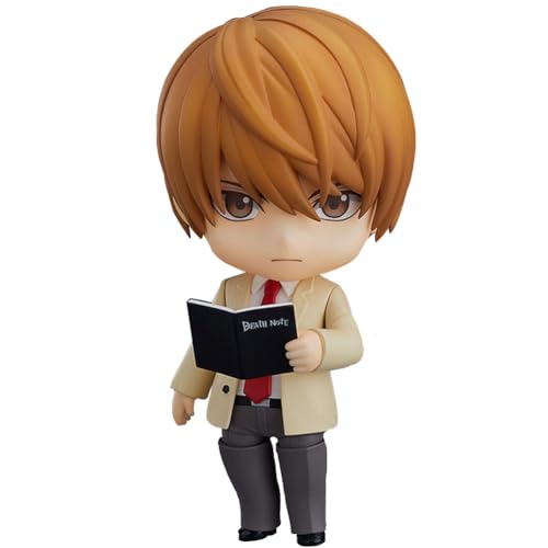 Xinnice Death Note Anime Figur 10cm Light Yagami Actionfigur mit Austauschbar Zubehör PVC-Statue Modell Sammlerstück Deko Geschenk für Anime-Fans von Xinnice