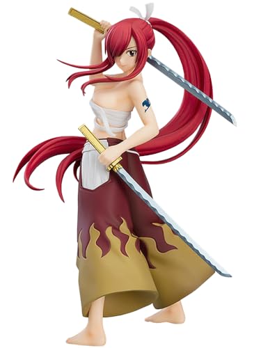 Xinnice Fairy Tail Anime Actionfigur, Erza Scarlet Figur | 17cm PVC Stehendes Statue | Cartoon Desktop Dekoration Modell | Geschenk für Anime Fans von Xinnice