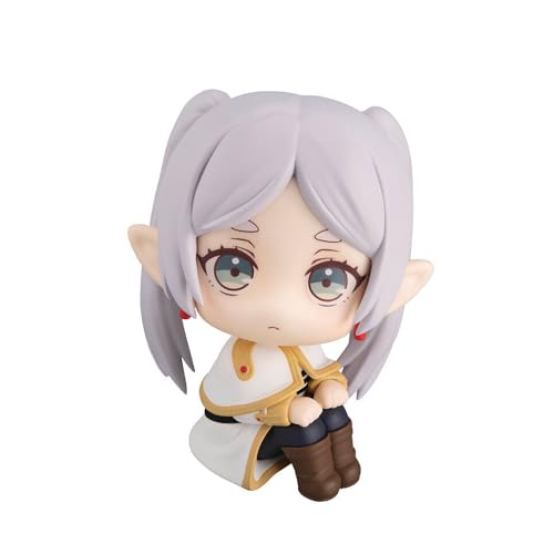 Xinnice Frieren Look Up Figur Anime Frieren: Beyond Journey's End Actionfgiur PVC Cartoon Girl Sitzende Modell Niedlicher Charakter Ornament Geburtstagsgeschenk, 11cm von Xinnice