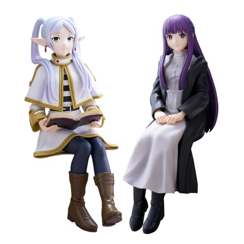 Xinnice Frieren: Beyond Journey's End Acitonfigur Anime Frieren & Fern Noodle Stopper Figur Sitzendes Modell PVC Cartoon Girl Statue Geburtstagsgeschenke, Sammlerstücke von Xinnice