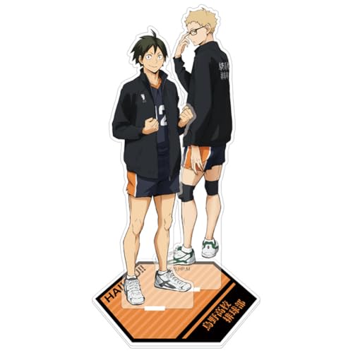 Xinnice Haikyuu!! Anime Acrylic Figure Tsukishima Kei & Tadashi Yamaguchi Double Combo Acryl Stand Doppelseitig Bedruckte Desktop Dekorationen Geschenk, 18cm von Xinnice