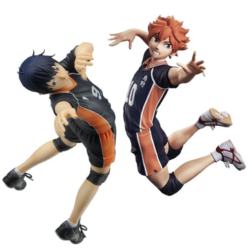 Xinnice Haikyuu!! Anime Actionfigur Tobio Kageyama & Hinata Shoyo Figure Noodle Stopper Modellierung der Wurfposition, 26cm PVC Cartoon Statue Auto Dekoration Geschenke für Fans von Xinnice