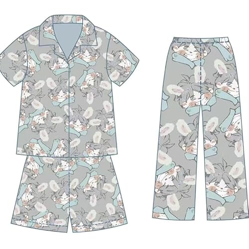 Xinnice Haikyuu!! Pyjama Hose Set Hinata Shoyo/Kozume Kenma Anime Druck Schlafanzug Haikyuu Freizeit Nachtwäsche für Männer Frauen von Xinnice