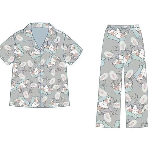 Xinnice Haikyuu!! Pyjama Hose Set Hinata Shoyo/Kozume Kenma Anime Druck Schlafanzug Haikyuu Freizeit Nachtwäsche für Männer Frauen von Xinnice