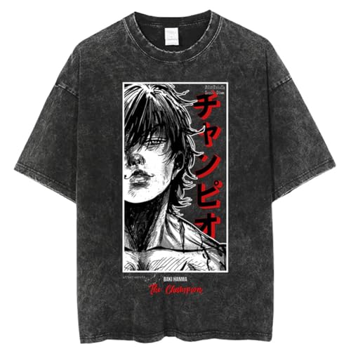 Xinnice Hanma Yujiro Tshirt Anime Verwaschen Alter Vintage T-Shirt Hanma Yujiro Kurzarm Sommer Oversize 3D-Druck T shirt Xinnice Hanma Yujiro Tshirt Anime Verwaschen Alter Vintage T-Shirt Hanma Yujiro Kurzarm Sommer Oversize 3D-Druck T shirt von Xinnice