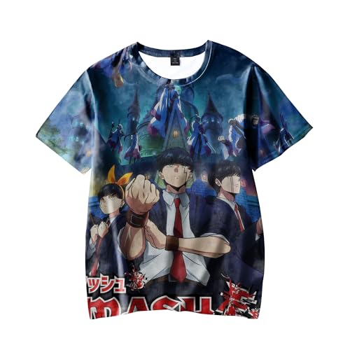 Xinnice Mashle: Magic and Muscles T-Shirt Anime 3D Printed T-shirt Männer Frauen Mash Burnedead/Lemon Irvine Sommer Kurzärmeliges Lockeres Top von Xinnice