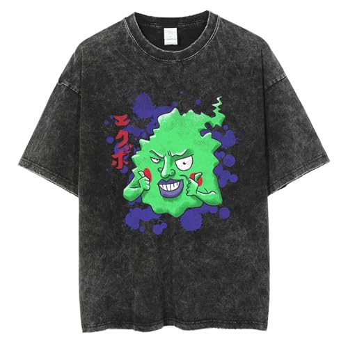 Xinnice Mob Psycho 100 T-shirt Kageyama Shigeo/Reigen Arataka Anime Print Kurzarm Porosität Lose Sweatshirt Oversize Fashion Tops Für Teenager Jungen und Mädchen von Xinnice