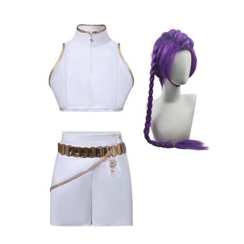 Xinnice Rumi/Mira/Zoey Kostüm Weiß Kleid Anime Cosplay Mira/Zoey/Rumi Golden Anime Mädchen Cartoon Halloween Party Outfit Xinnice Rumi/Mira/Zoey Kostüm Weiß Kleid Anime Cosplay Mira/Zoey/Rumi Golden Anime Mädchen Cartoon Halloween Party Outfit von Xinnice