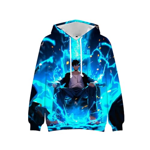Xinnice Sung Jin Woo Kapuzenpullover Anime Sweatshirt Sung Jin Woo Merch Sleeve Sweatshirt Unisex Freizeit Langarmpullover Xinnice Sung Jin Woo Kapuzenpullover Anime Sweatshirt Sung Jin Woo Merch Sleeve Sweatshirt Unisex Freizeit Langarmpullover von Xinnice