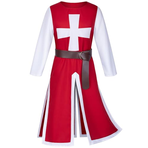 Xinnice Templer Renaissance Cosplay Kreuzzug Kostüm Gewänder Mittelalter Cosplay Kreuzritter Karneval Fasching Outfit Xinnice Templer Renaissance Cosplay Kreuzzug Kostüm Gewänder Mittelalter Cosplay Kreuzritter Karneval Fasching Outfit von Xinnice
