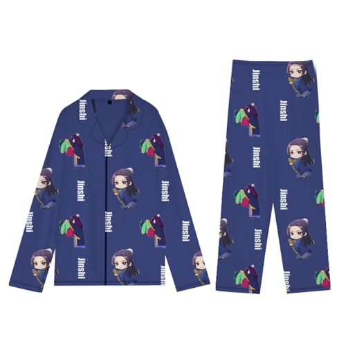 Xinnice The Apothecary Diaries 2er-Pack Pyjama für Damen Herren Anime Maomao/Jinshi Langarm-Pyjamas Hose Cartoon Loungewear und Nachtwäsche von Xinnice