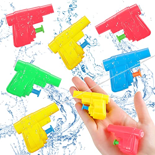 16 Stück Mini Wasserpistole Kleine Wasserspritzpistole Gefälschte Pistole Kinder Spritzpistole für Jungen und Mädchen Sommer Schwimmbad Spiel Poolparty Outdoor, Zufällige Farben von Xinnun