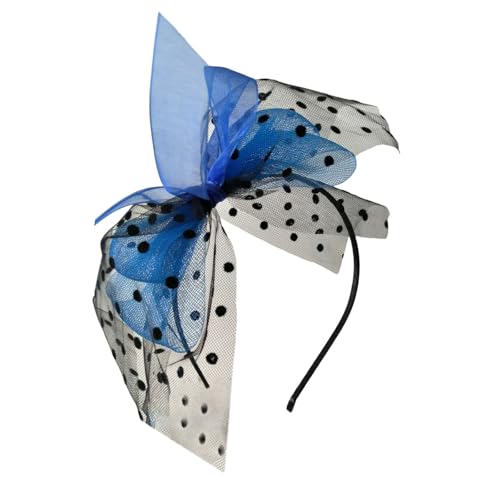 Elegante Punkte Mesh Bowknot Fascinator Stirnband Für Cocktailpartys Frauen Mädchen Vintage Cosplay Party Haar Hoop Kopfstück von Xinsheinelry