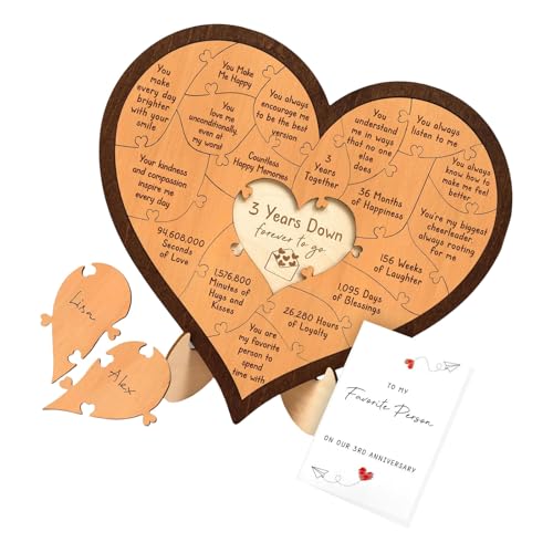 Geschnitztes Holz Liebe Herz Puzzle Souvenir Geschenk Für Paar von Xinsheinelry