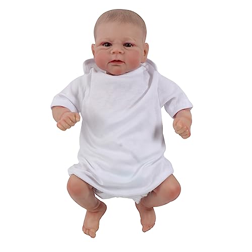 Xinsheinelry 15 7'' Reborns Neugeborener Weicher Körperlebensecht Braunen Realistisches Baby Schlafspielzeug von Xinsheinelry