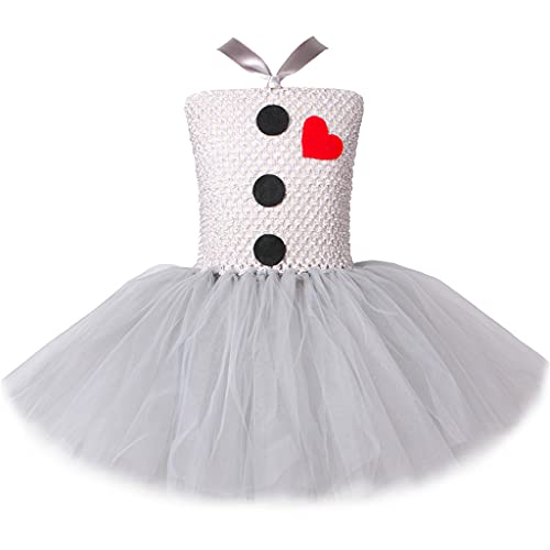 Xinsheinelry Mädchen Prinzessin Häkelärmelloses Kleid Herzapplikation Schleife Tüll Halloween Party Cosplay Kostüm 2–7 Jahre von Xinsheinelry