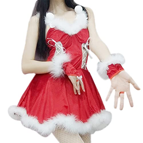 Xinsheinelry Mrs Santa Kostüm Sexy Frauen Santa Weihnachten Cosplay Kostüm Süßes Weihnachtsmädchen von Xinsheinelry